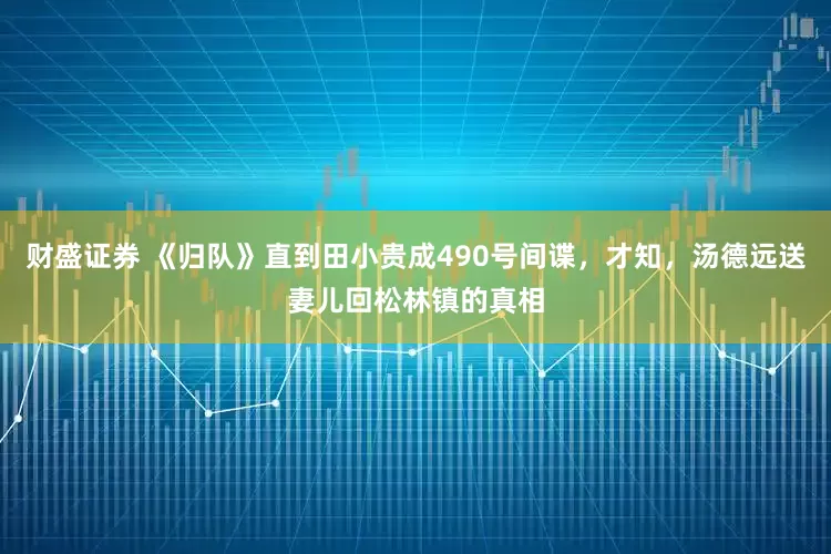 财盛证券 《归队》直到田小贵成490号间谍，才知，汤德远送妻儿回松林镇的真相